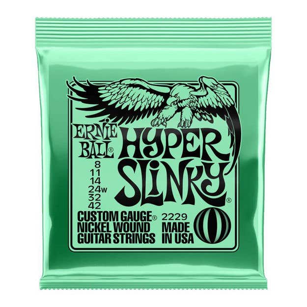 Ernie Ball '"Hyper Slinky Nickel Wound Electric Guitar Strings 8 - 42 Gauge