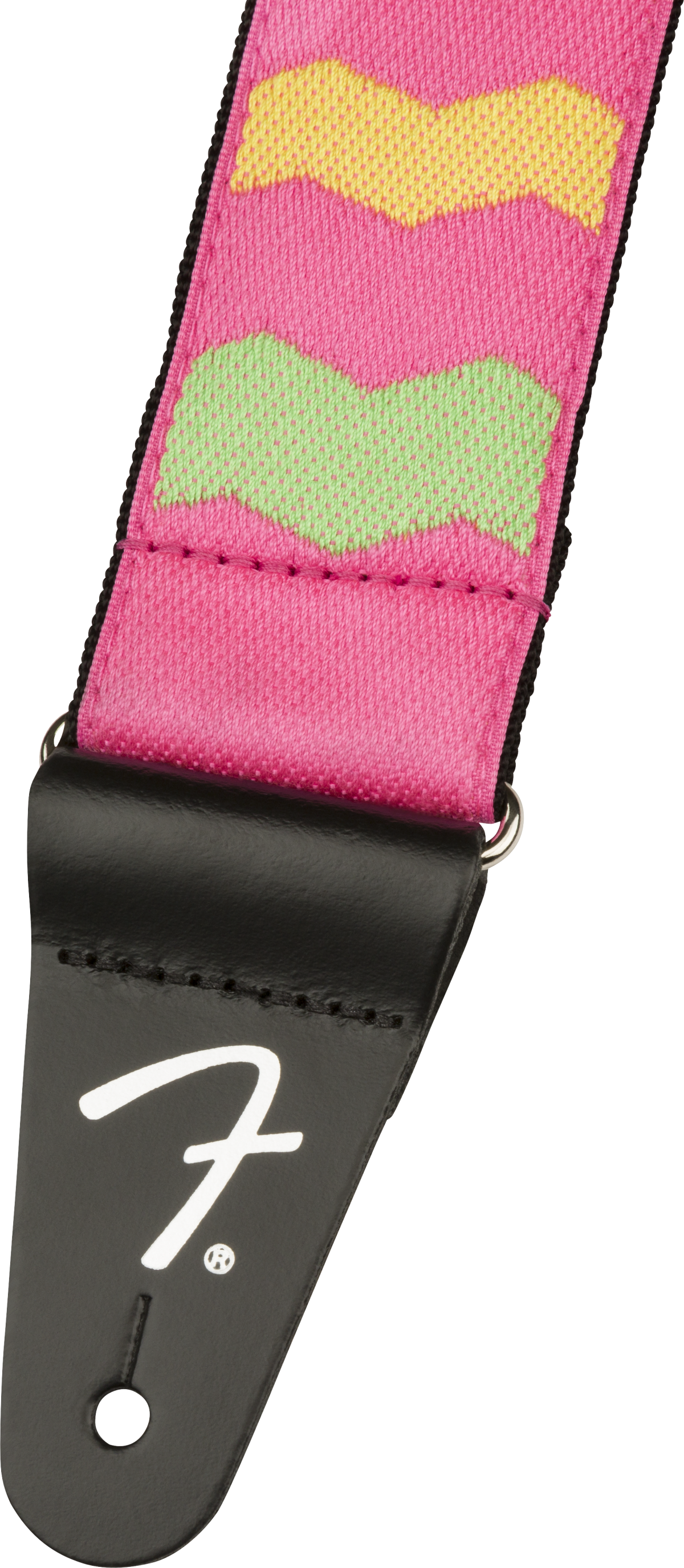 Fender MonoNeon Woven Strap, Neon Pink, 2"