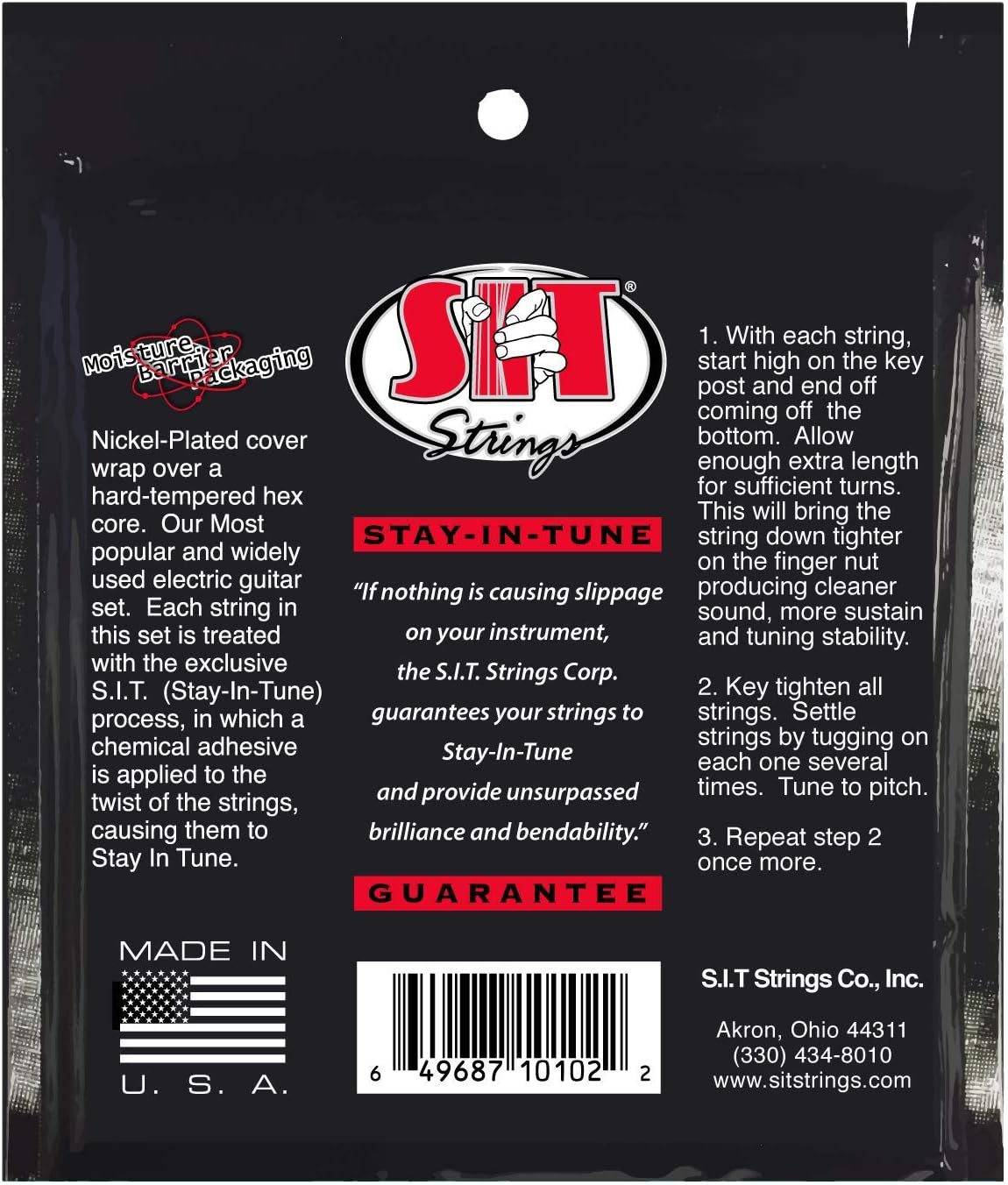 SIT CRT Coated Nickel Electric Guitar Extra Light String Set 9-42