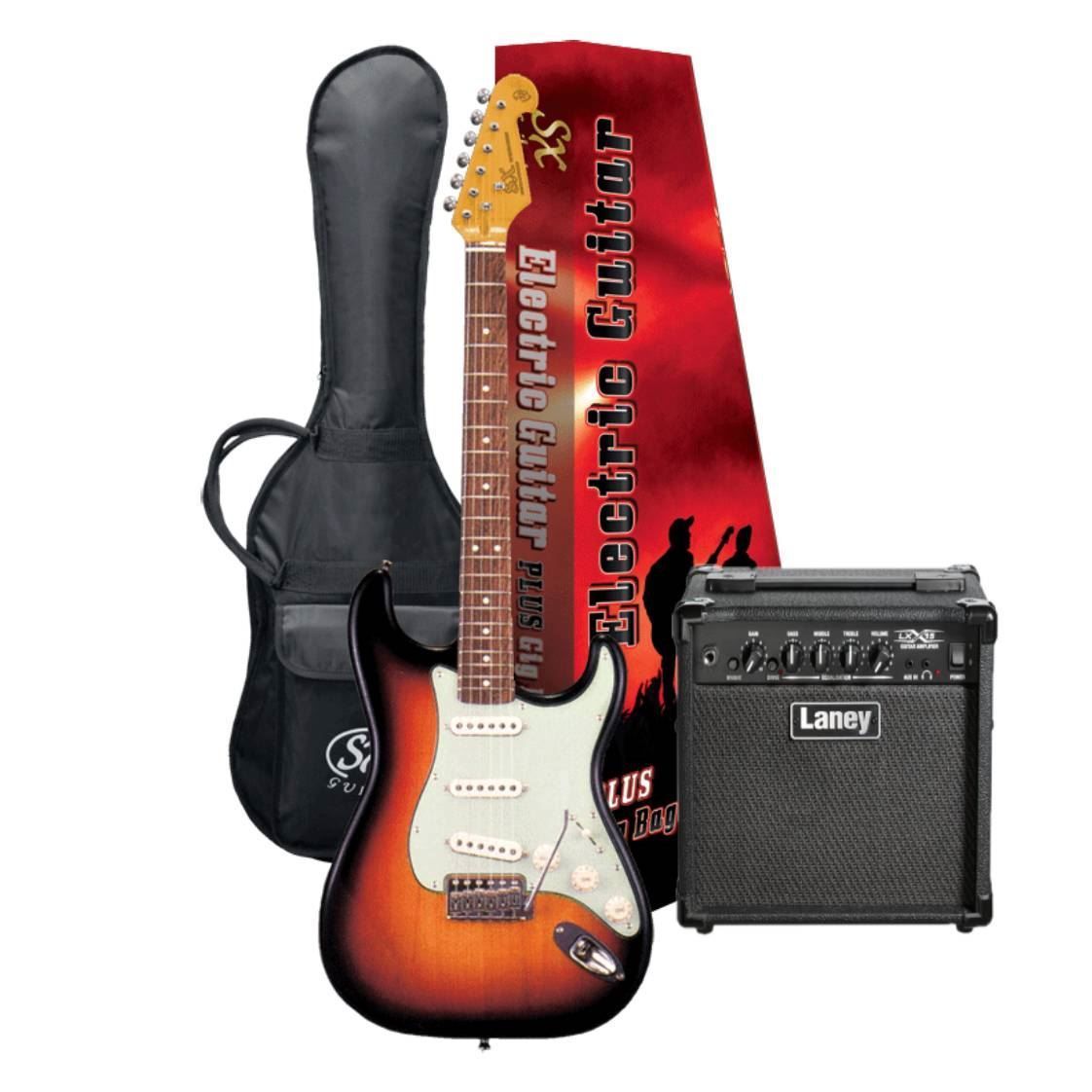 Ves62ts-pk2 Sx Guitar And Lx15 Amp Pack