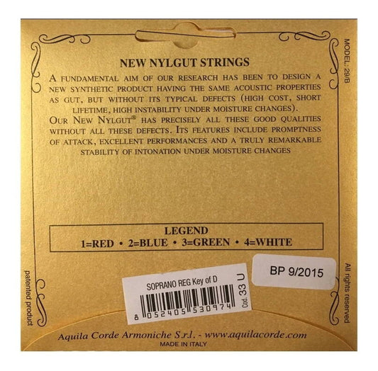 Aquila 4U New Nylgut Soprano Ukulele String Set