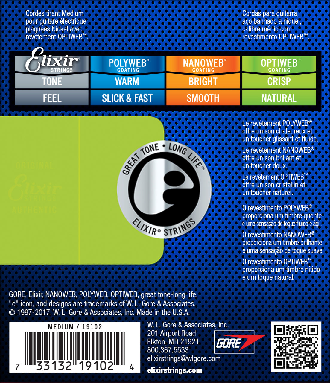 Elixir 19102 Optiweb Electric 11-49 Medium