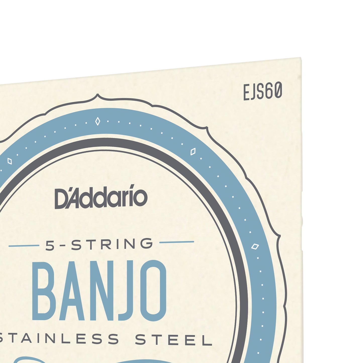 D'Addario EJS60 5-String Banjo Strings, Stainless Steel, Light, 9-20