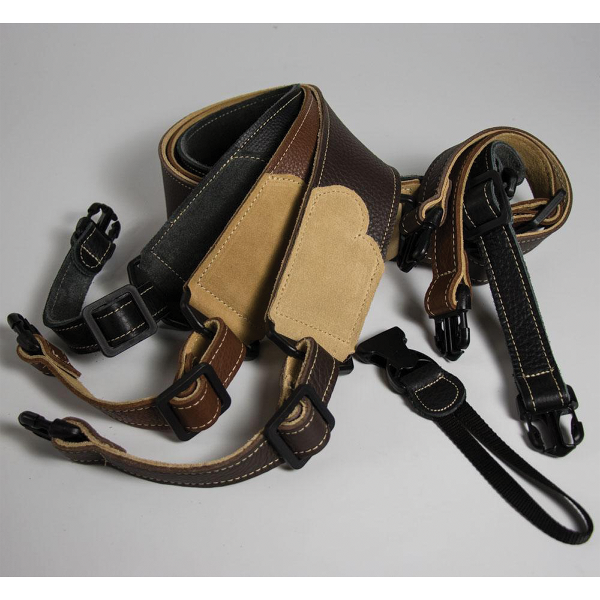 Franklin 2.5 Inch Banjo Caramel Glove Leather with Suede End Strap
