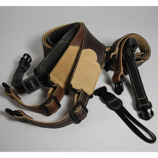 Franklin 2.5 Inch Banjo Caramel Glove Leather with Suede End Strap