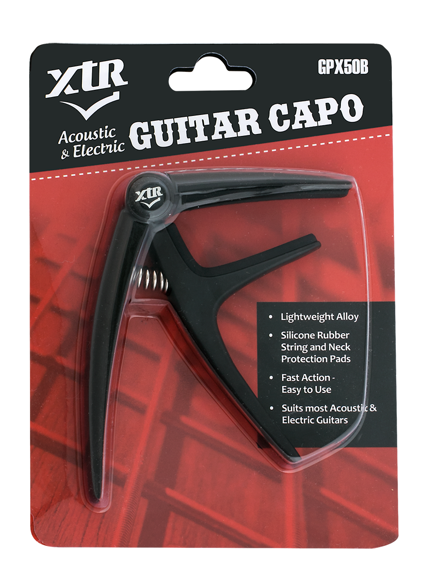 XTR Trigger Capo for Acoustic & Electric Guitar, Black