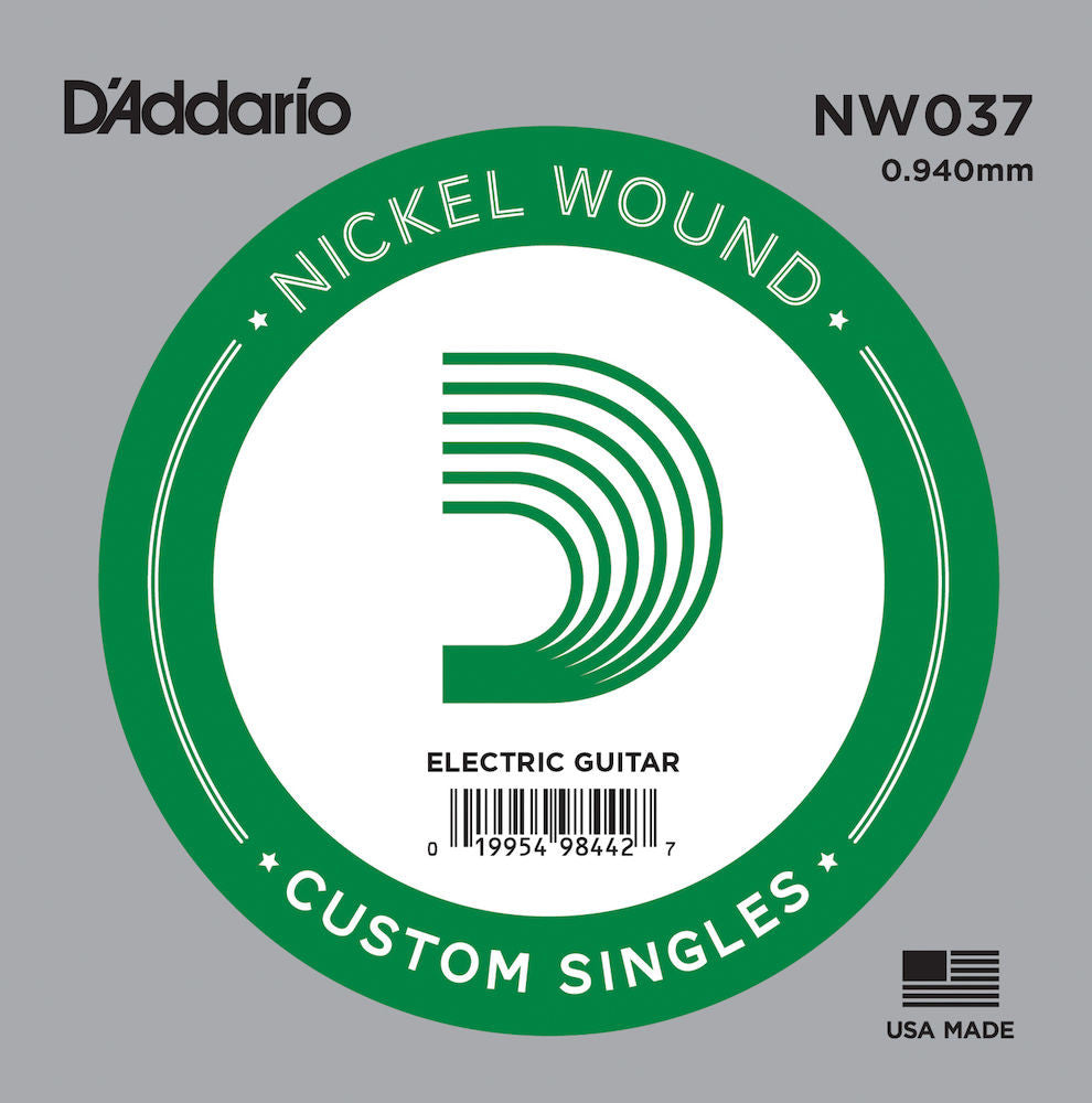 D'Addario NW037 Nickel Wound Electric Guitar Single String .037