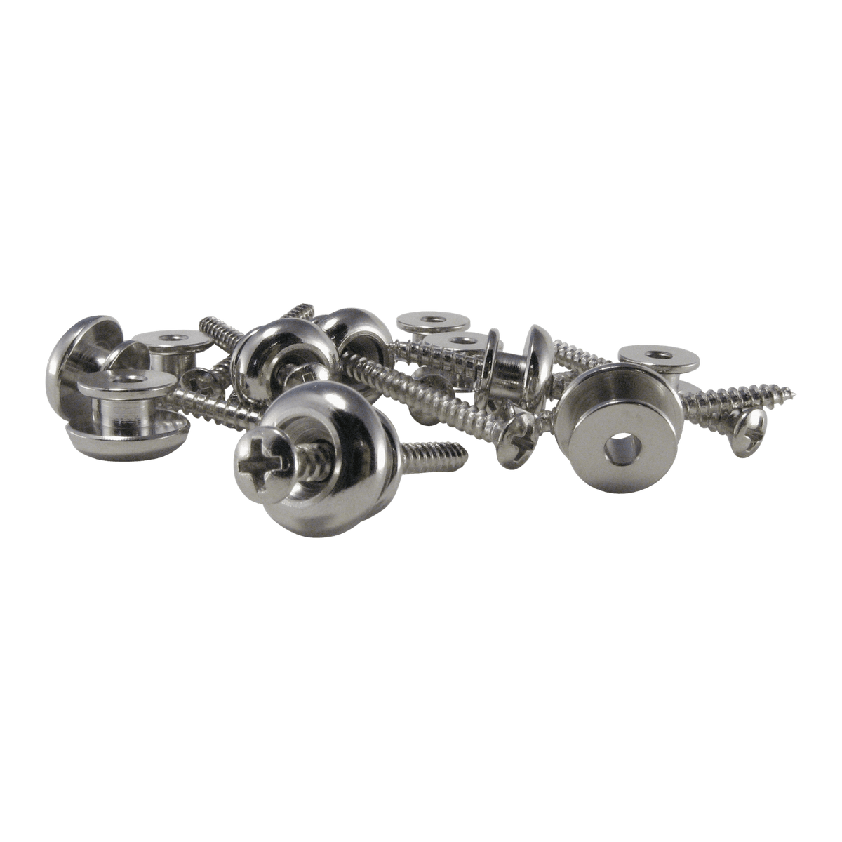 Ernie Ball Nickel-Plated Brass Strap Buttons - Bag of 12