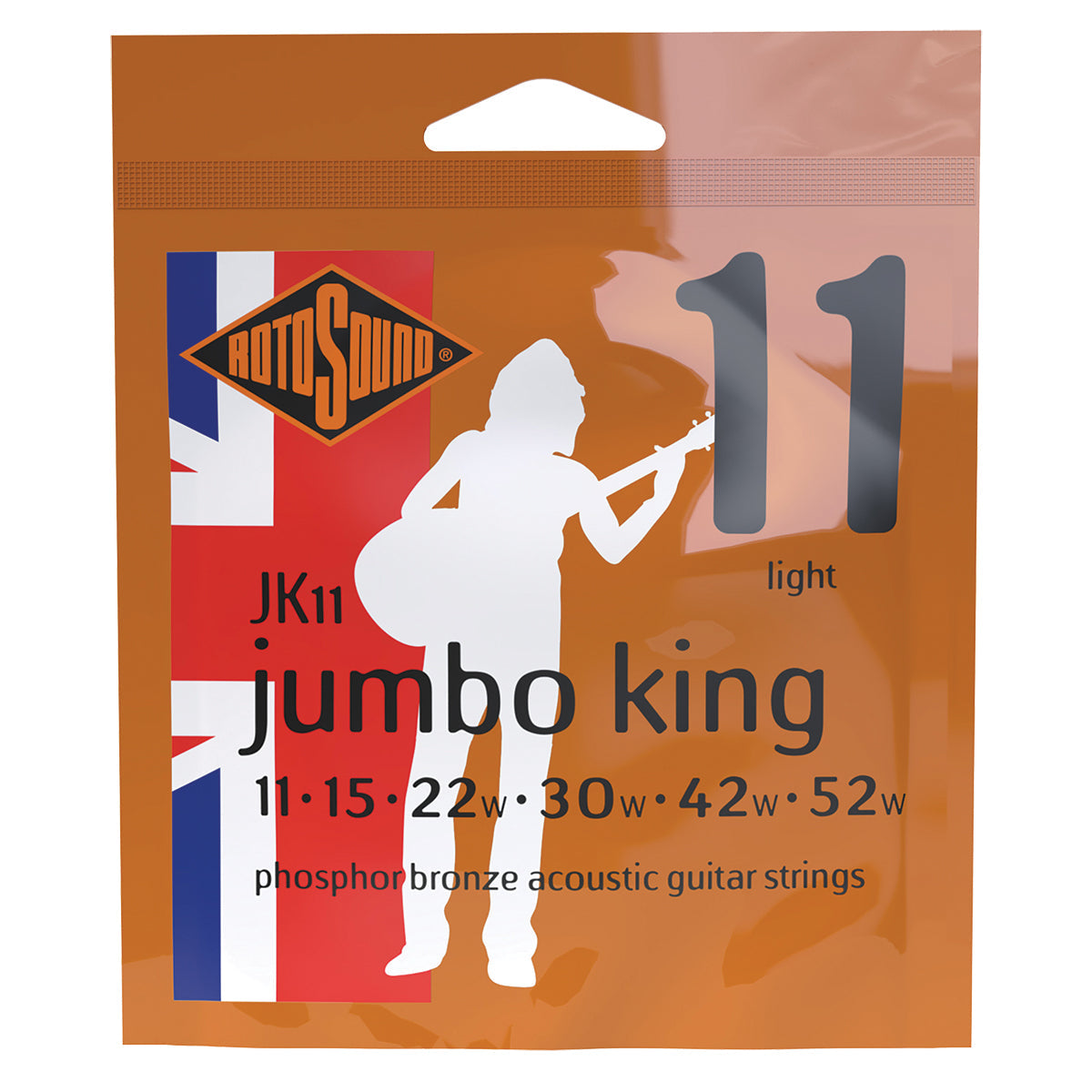 Rotosound JK11 Jumbo King Phosphor Bronze Set 11-52