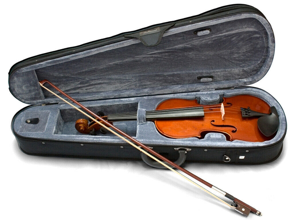 Valencia 1/4 Size Violin Outfit Solid Carved Top a
