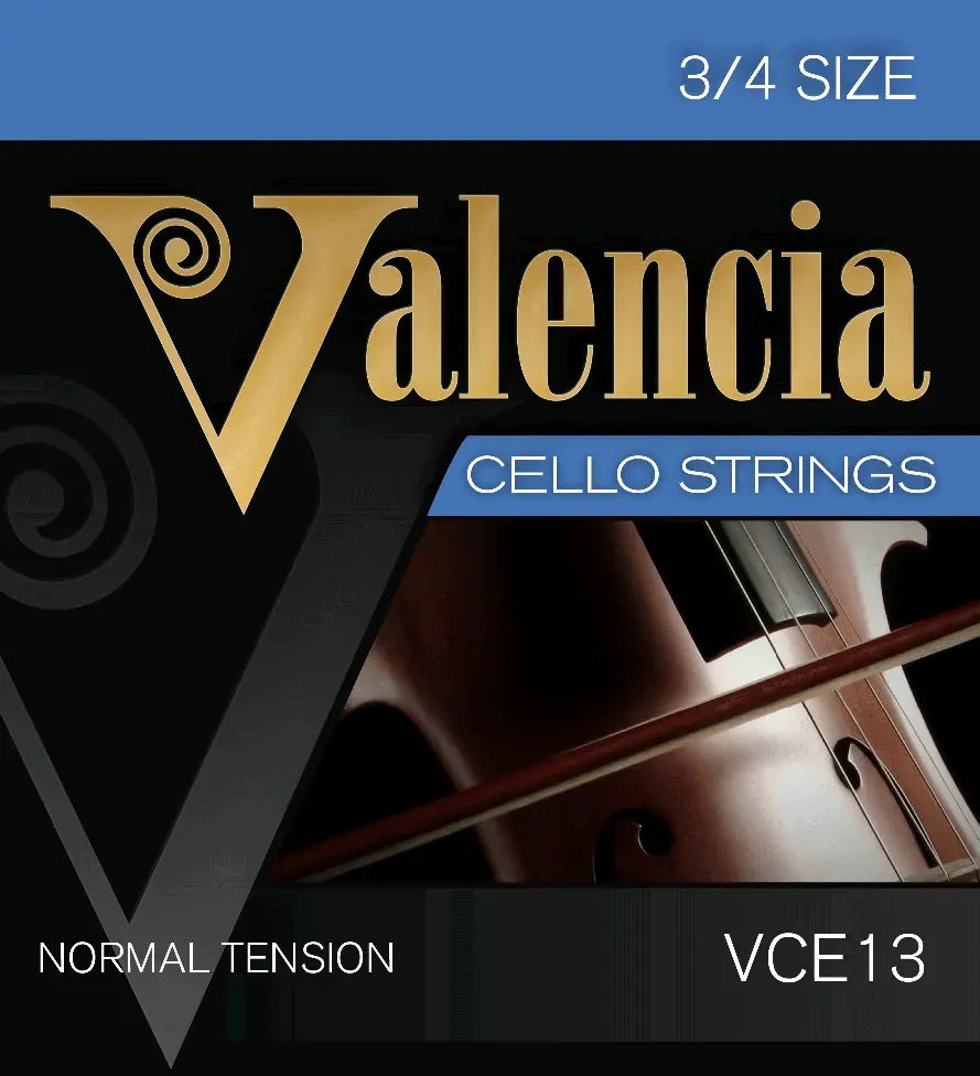 3/4 Size Cello String Set Steel Wound Ball End