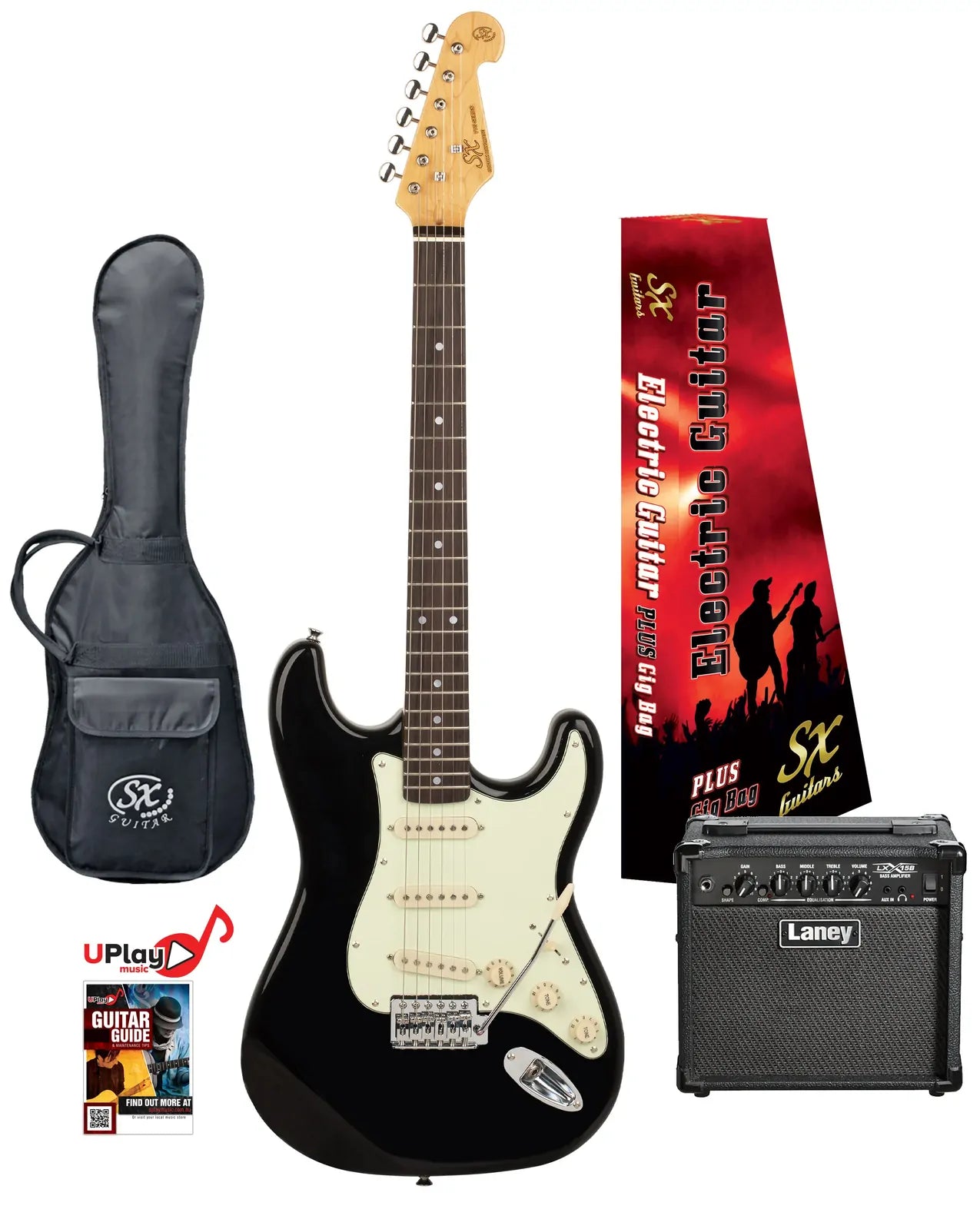 SX VES62B Vintage Style Electric Guitar & LX15