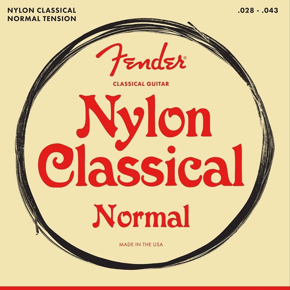 100 Clear/Silver Nylon Classical Guitar Strings Tie End - Normal Tension