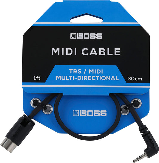 Boss BMIDI-1-35 MIDI > Mini TRS cable (1ft)