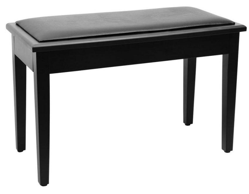 On Stage KB8904B Deluxe Keyboard/Piano Bench with Flip-Top Storage in Black