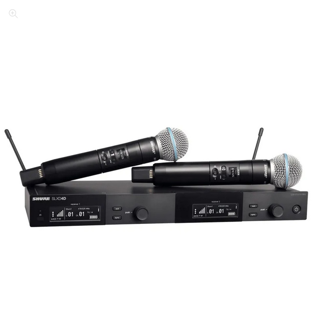 Shure SLXD Dual Channel Wireless System w/ Beta 58 Microphones (520-564MHz)