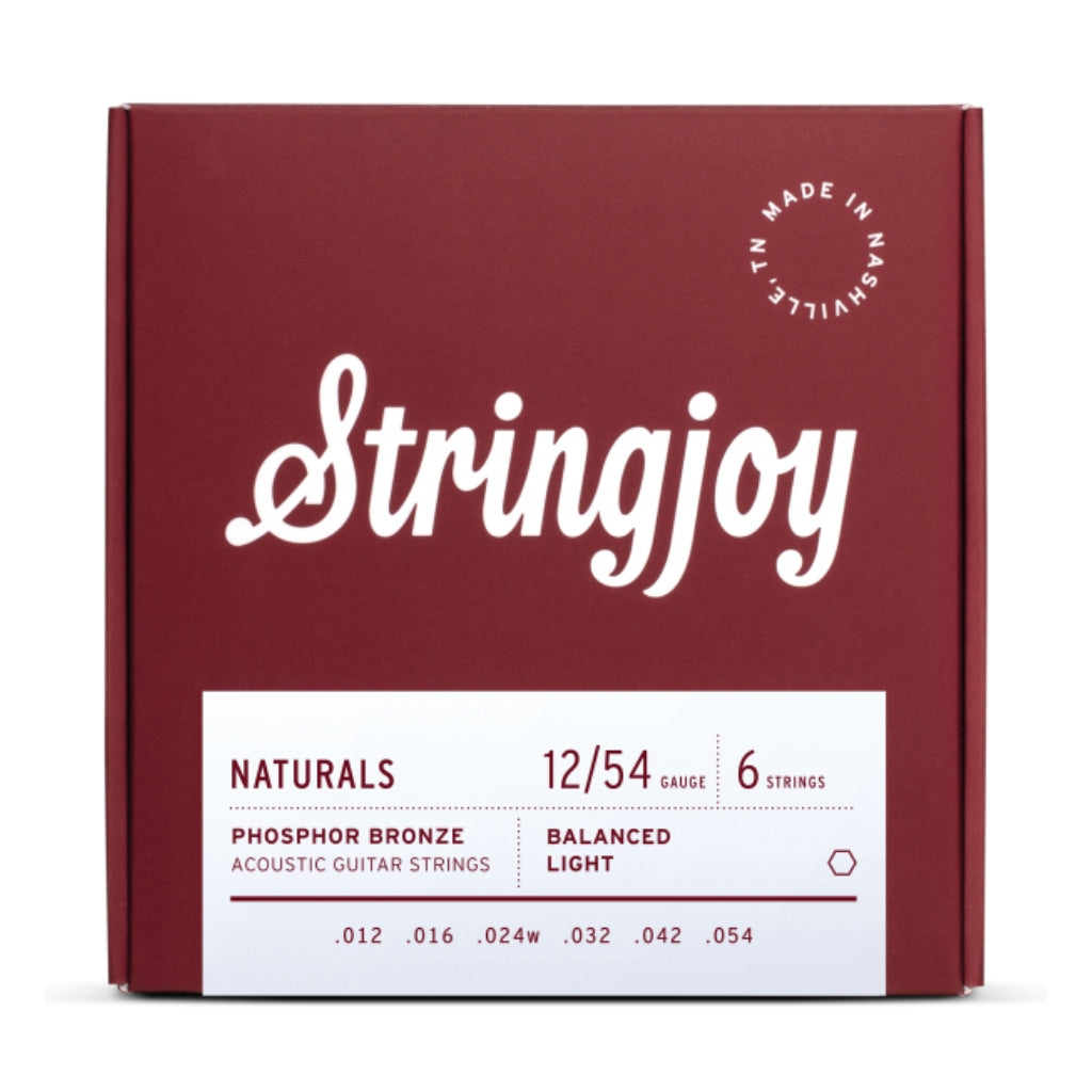 Stringjoy Naturals | Medium Gauge (13-56) Phosphor Bronze Acoustic Guitar Strings