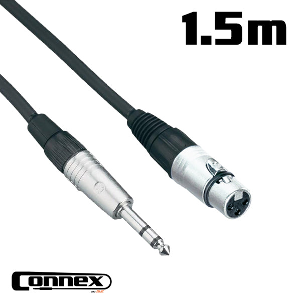 AVE Connex XFJS-1 Balanced XLR Female to 1/4-inch TRS Jack Cable 1.5m