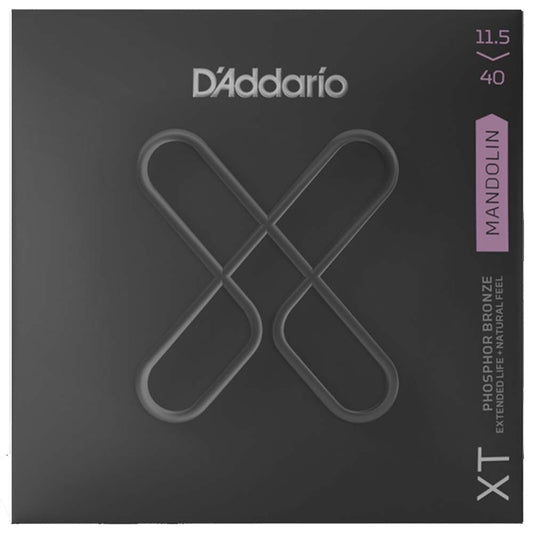 D'Addario XTM11540 Mandolin Strings, Phosphor Bronze, Custom Medium, 11.5-40