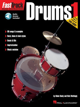 Cover of FastTrack Drums Method Book 1 by Hal Leonard