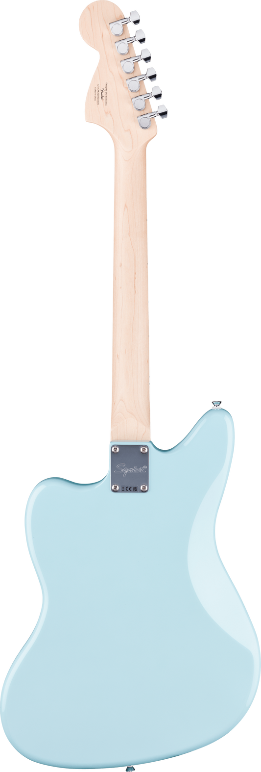 Fender Squier FSR Affinity Series Jaguar Maple Fingerboard White Pickguard Matching Headstock Daphne Blue