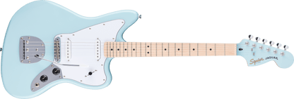 Fender Squier FSR Affinity Series Jaguar Maple Fingerboard White Pickguard Matching Headstock Daphne Blue