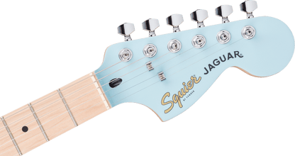 Fender Squier FSR Affinity Series Jaguar Maple Fingerboard White Pickguard Matching Headstock Daphne Blue