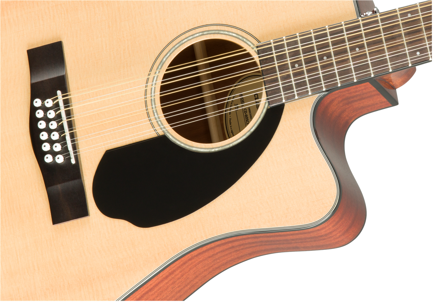 60SCE Dreadnought 12-String Acoustic Guitar w/ Cutaway & Pickup (Natural)