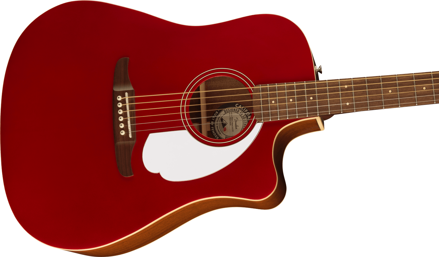 Redondo Player Walnut Fingerboard White Pickguard (Candy Apple Red)