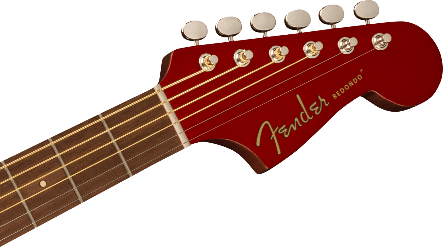 Redondo Player Walnut Fingerboard White Pickguard (Candy Apple Red)