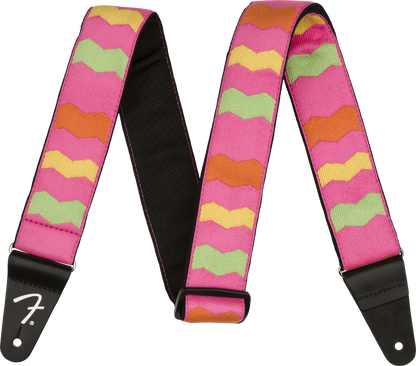 Fender MonoNeon Woven Strap, Neon Pink, 2"