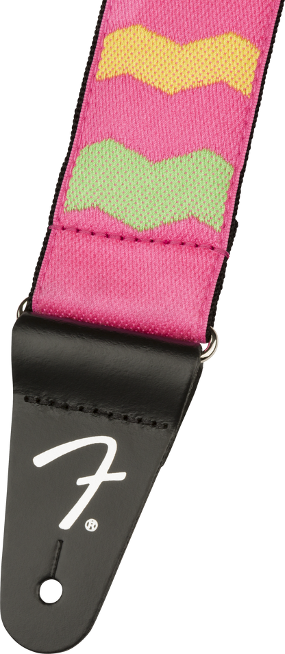 Fender MonoNeon Woven Strap, Neon Pink, 2"
