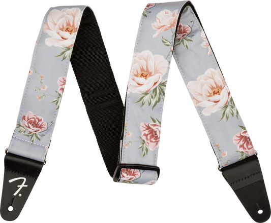 Fender Floral Strap, Gray, 2 Inch