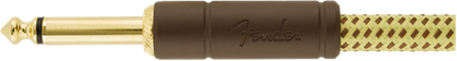 Fender Deluxe Series Instrument Cable, Straight/Angle, 10 Ft, Tweed