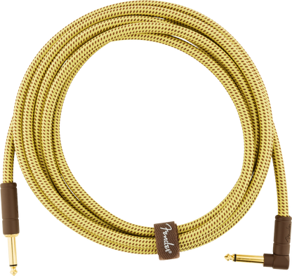 Fender Deluxe Series Instrument Cable, Straight/Angle, 10 Ft, Tweed