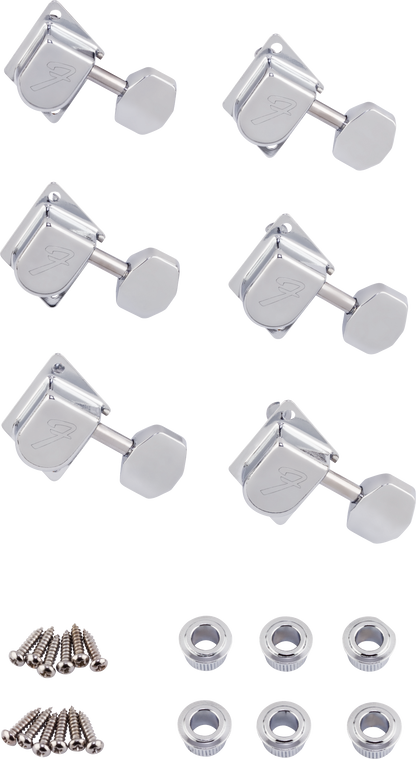70s F Style Strat - Tele Tuning Machines Set (Chrome) (6)