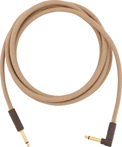 Fender Festival Instrument Cable Straight/Angle 10 Pure Hemp Natural