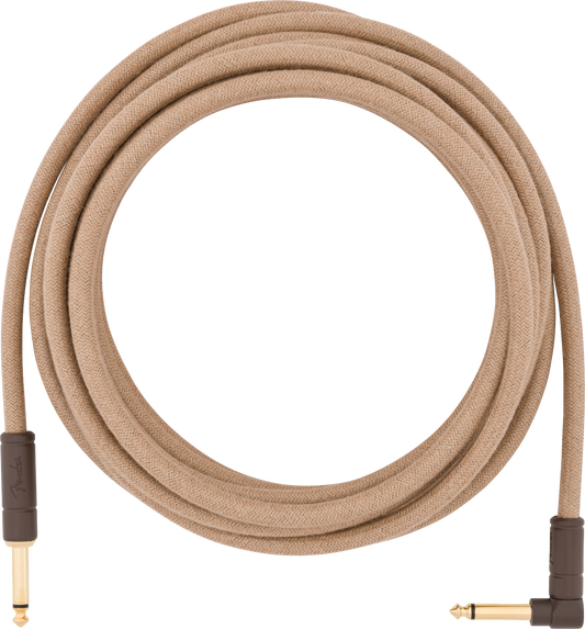 Fender Festival Instrument Cable Straight/Angle 18.6 Pure Hemp Natural