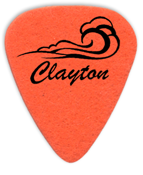 Clayton Uke Wave Felt Ukulele Picks 3-Pack