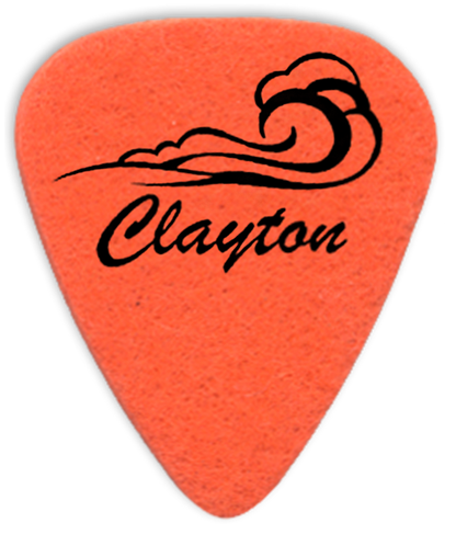Clayton Uke Wave Felt Ukulele Picks 3-Pack
