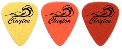 Clayton Uke Wave Felt Ukulele Picks 3-Pack