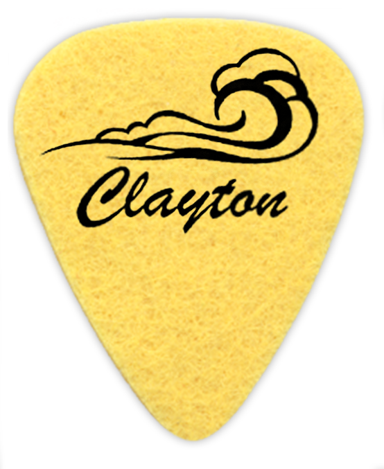 Clayton Uke Wave Felt Ukulele Picks 3-Pack