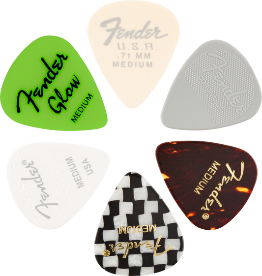 Fender Material Medley Picks, 351 Shape - 6 Pack