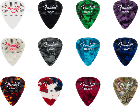 Fender Dotted Celluloid Picks, 351 Shape - 12 Pack