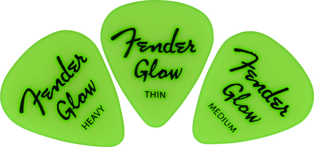 Fender Glow In The Dark Picks - 12 Pack