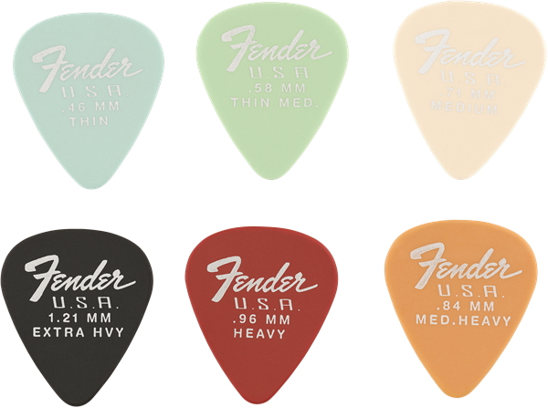 Fender Dura-Tone® Delrin Picks, 351 Shape - 12 Pack