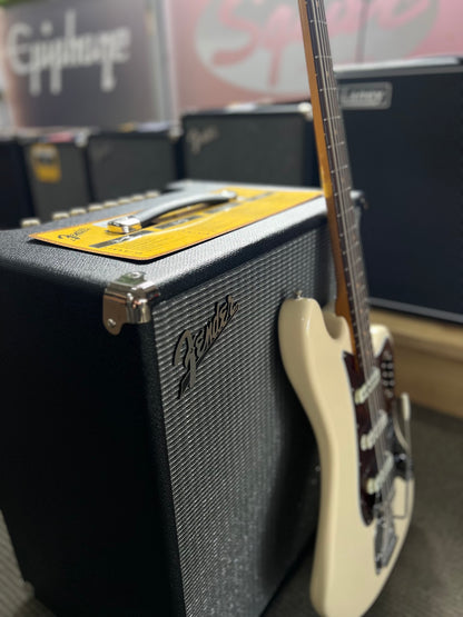 Fender Vintera III Early '60s Bass VI, Rosewood Fingerboard, Olympic White — photographed in store at The Soundtrap, Mildura