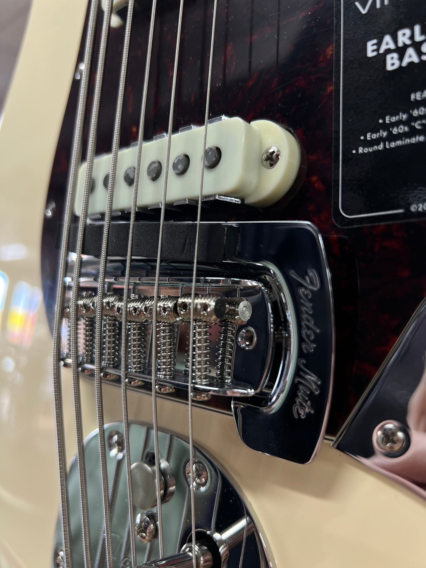 Fender Vintera III Early '60s Bass VI, Rosewood Fingerboard, Olympic White — photographed in store at The Soundtrap, Mildura