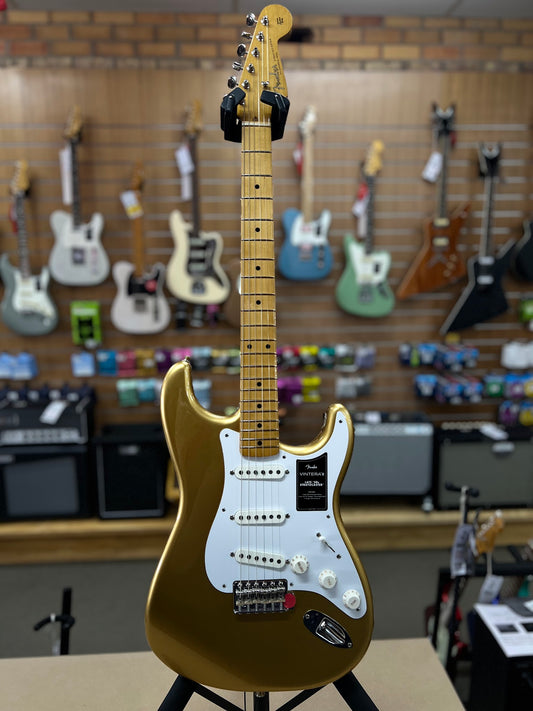 Fender Vintera III Late '50s Stratocaster, Maple Fingerboard, Aztec Gold — photographed in store at The Soundtrap, Mildura