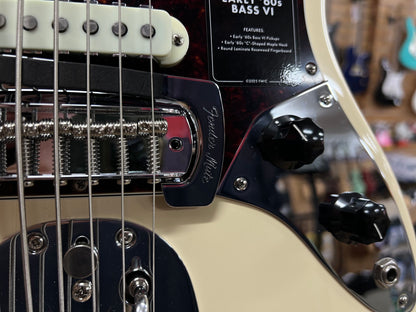 Fender Vintera III Early '60s Bass VI, Rosewood Fingerboard, Olympic White — photographed in store at The Soundtrap, Mildura